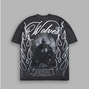 Darc Sport Black Short Sleeve Tee with Wolves Graphic